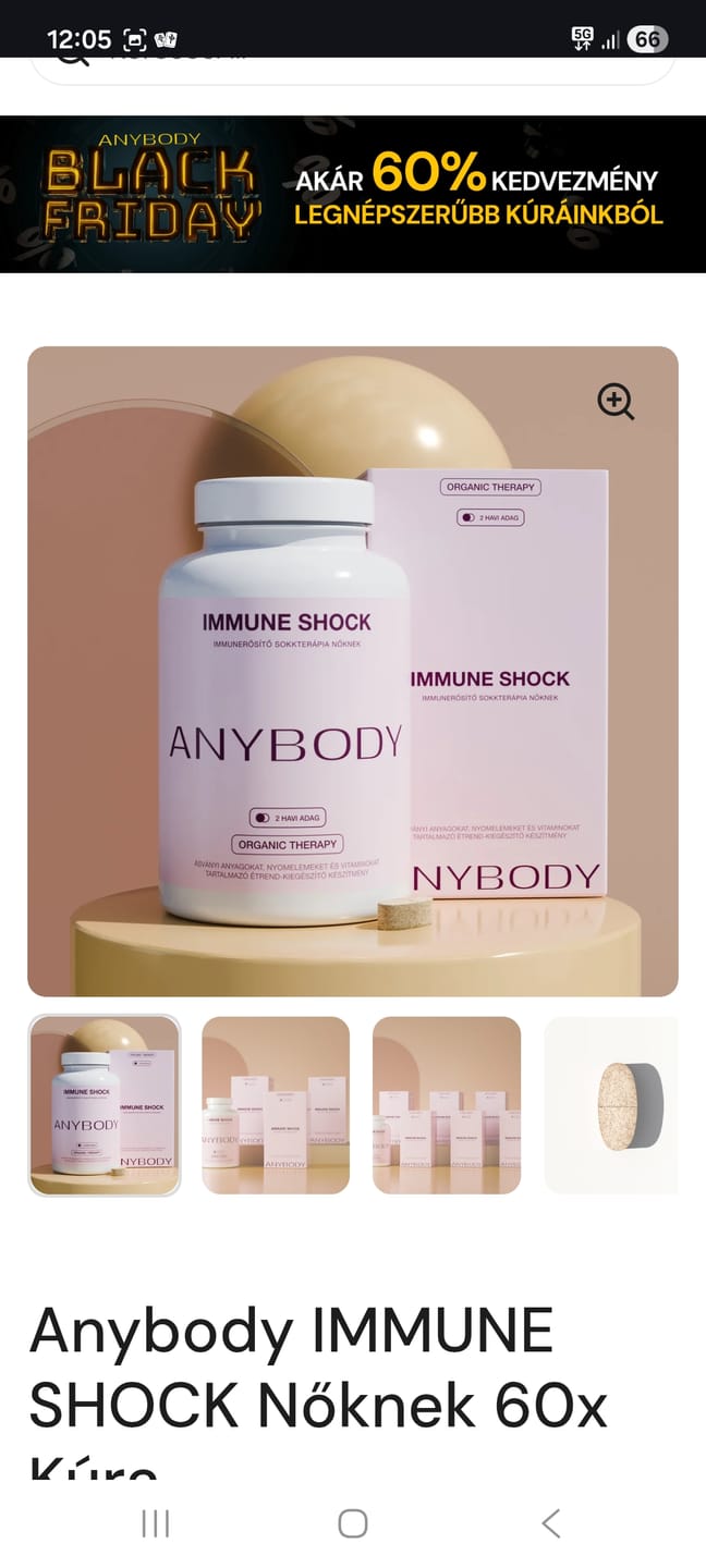 Customer photo review of Anybody IMMUNE SHOCK Nőknek 60x