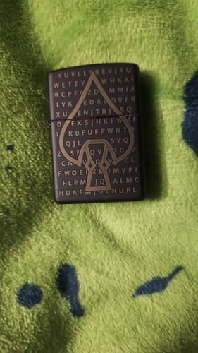 Customer photo review of The Kryptos Zippo By W.O.E.