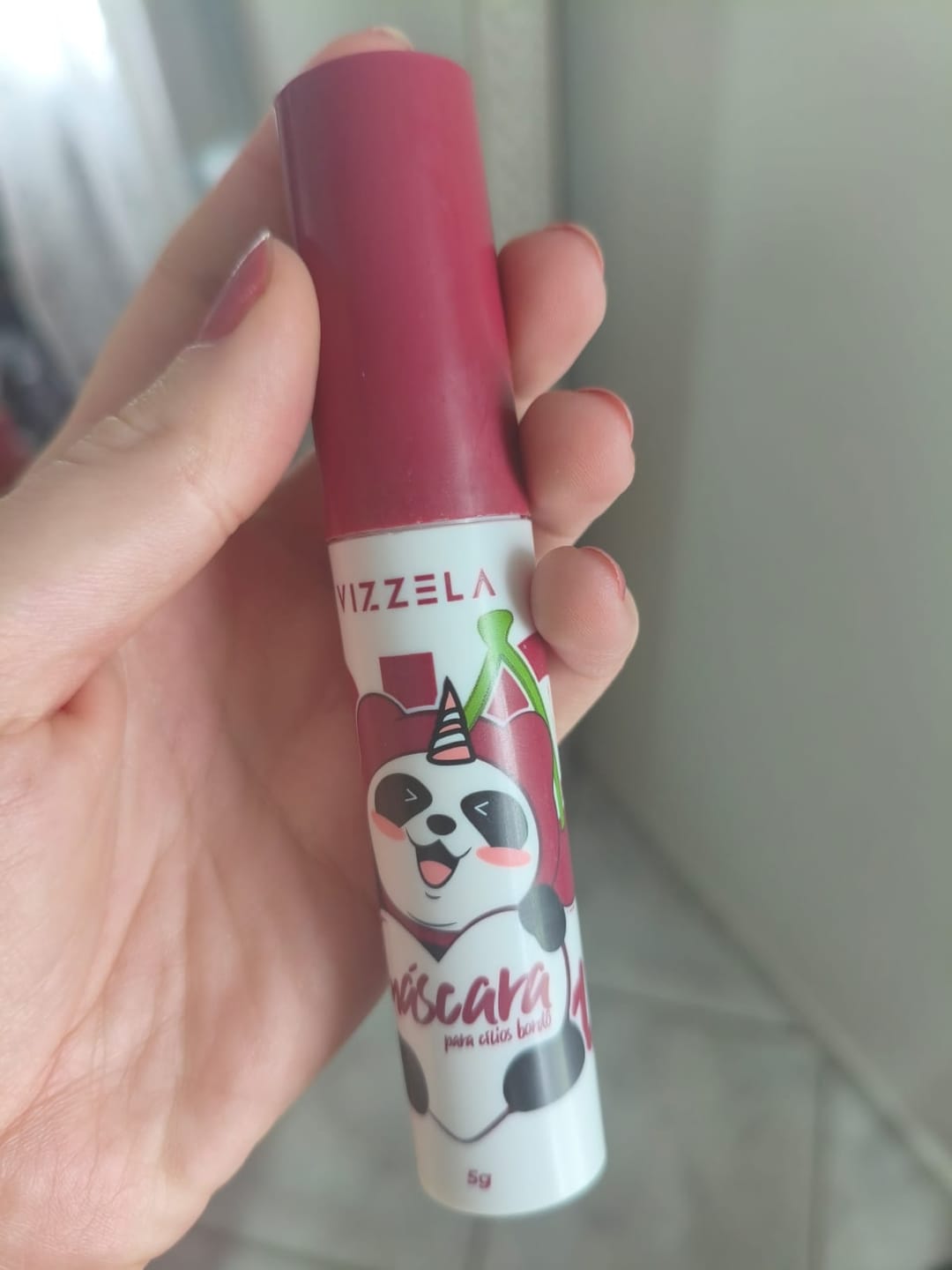 Customer photo review of Máscara para Cílios Big No Panda Cherry - Bordô