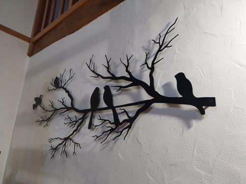 Customer photo review of Décoration murale en métal moderne - Oiseaux sur branche (V.02)