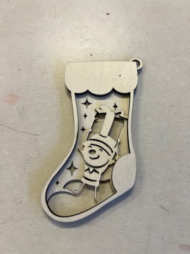 Customer photo review of Christmas stocking ornaments 6 bundle laser cut svg file