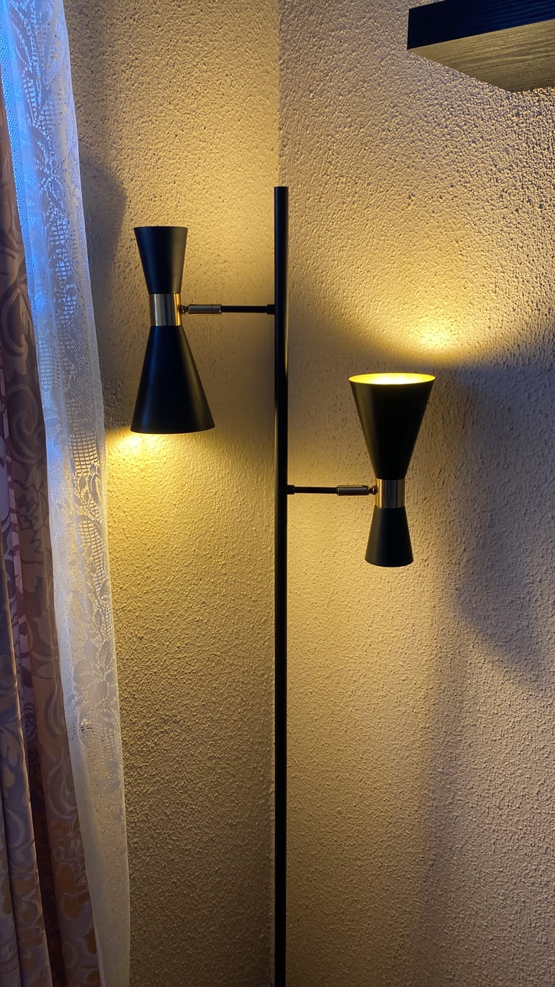 Customer photo review of Larissa Metal Floor Lamp Black