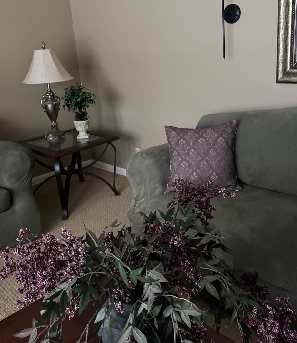 Customer photo review of Bordeaux in Linen - 18" | 20" |  22"