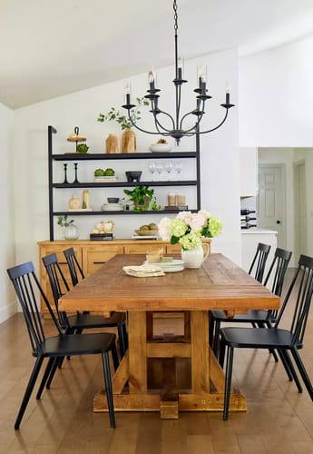 Customer photo review of Modern Farmhouse 9-Light Candlestick Tiered Chandelier