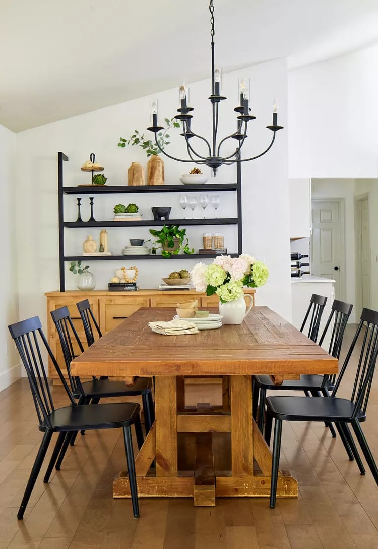 Customer photo review of Modern Farmhouse 9-Light Candlestick Tiered Chandelier
