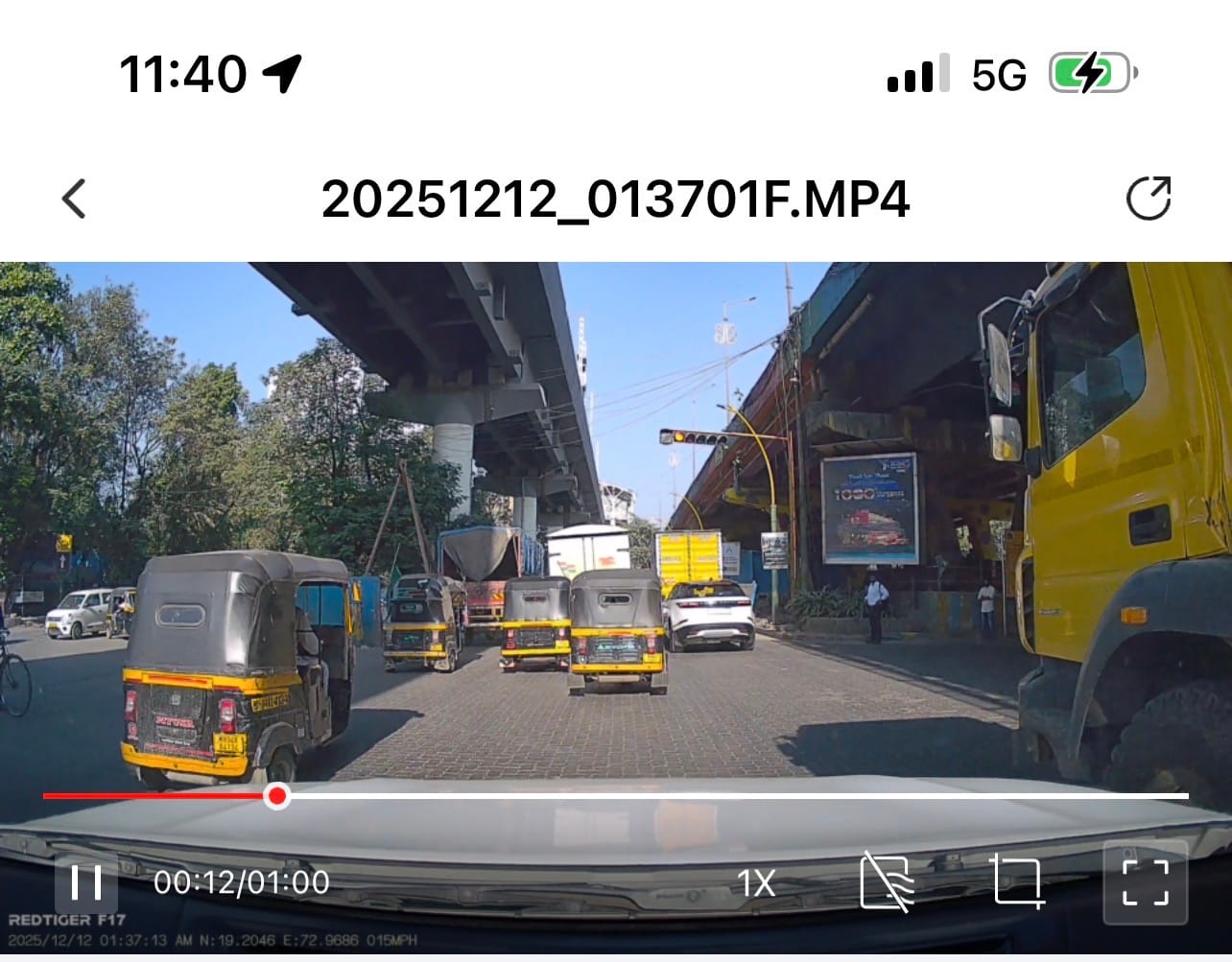 Customer photo review of Redtiger F17 4K 3-Channel 5G Wifi Dash Cam F17
