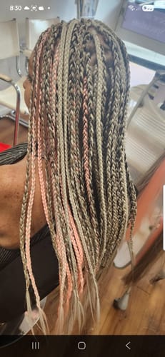 Customer photo review of 26 Inch Braiding Hair Extensions – Pre-Stretched Synthetic Braids