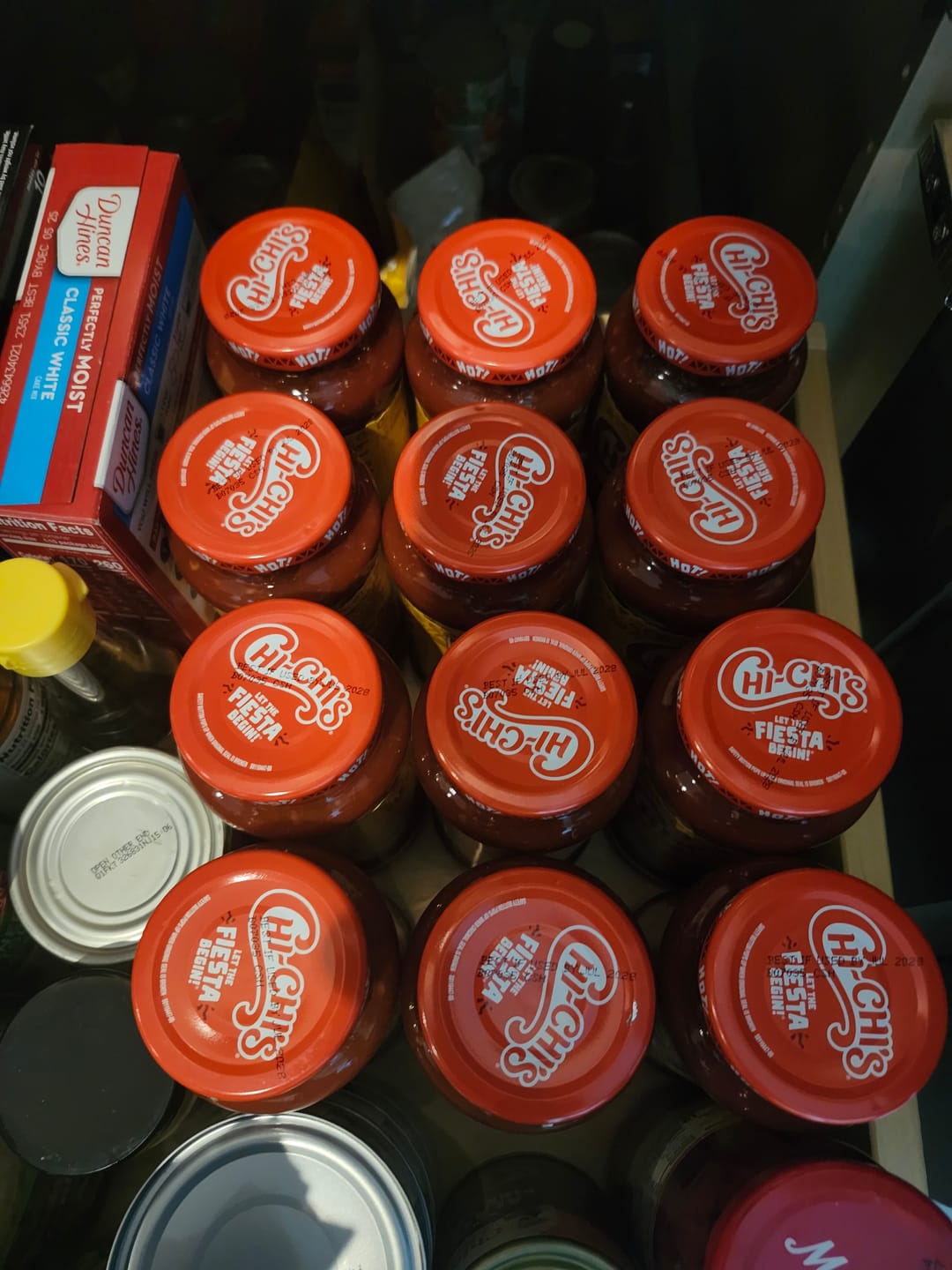 Customer photo review of Chi Chi's Salsa Fiesta Hot - 16 OZ 12 Pack