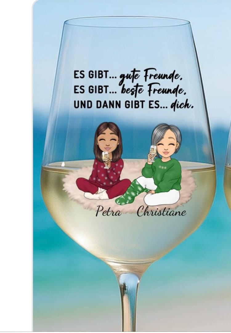 Customer photo review of Herzensmenschen - Personalisiertes Weinglas