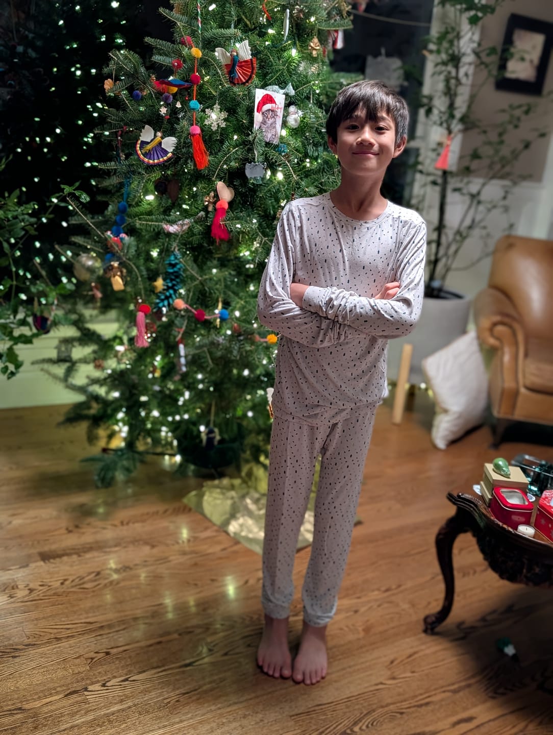 Customer photo review of Frosted Pines Kids Bamboo PJs