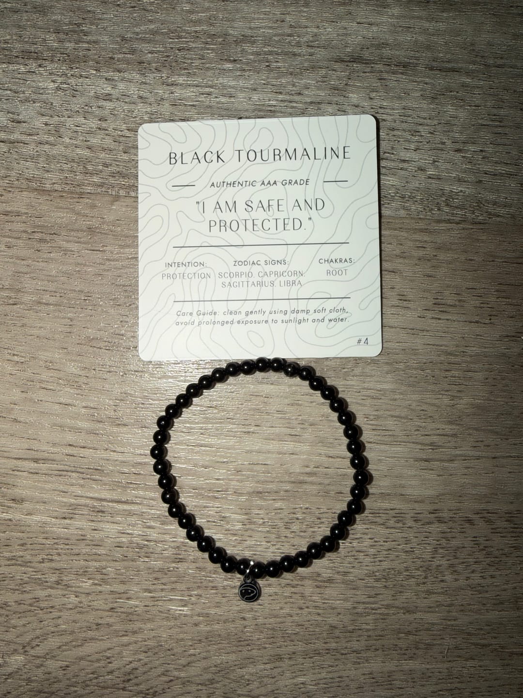 Customer photo review of Black Tourmaline Bracelet Mini