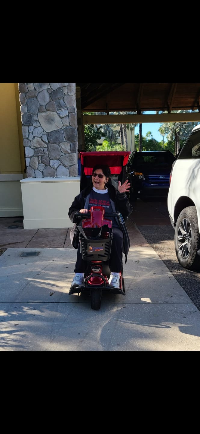 Customer photo review of Premium Scooter With Sunshade (3 Wheel)