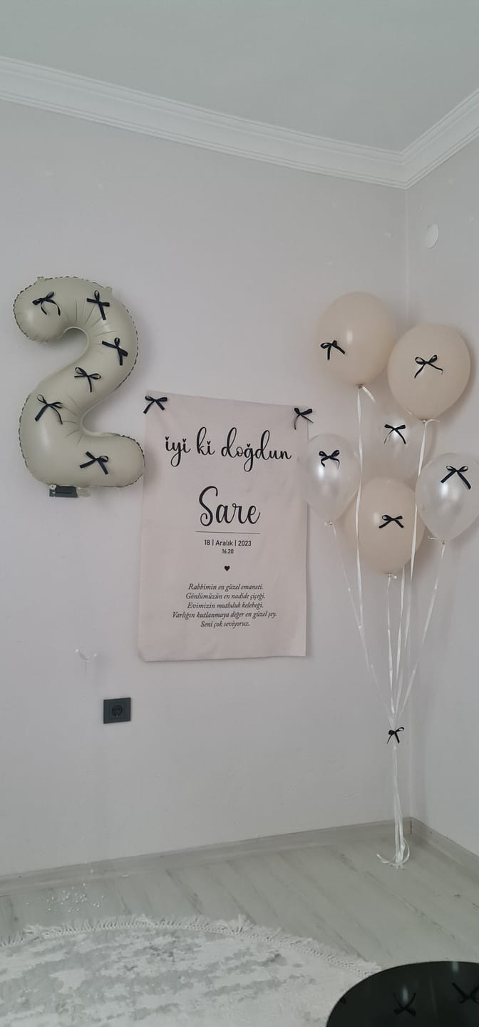 Customer photo review of Kişiselleştirilebilir Doğum Günü Örtüsü (#8)