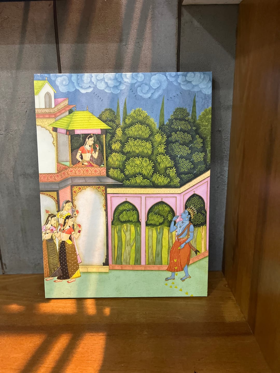 Customer photo review of Krishna approaches Radha Wall Art Print