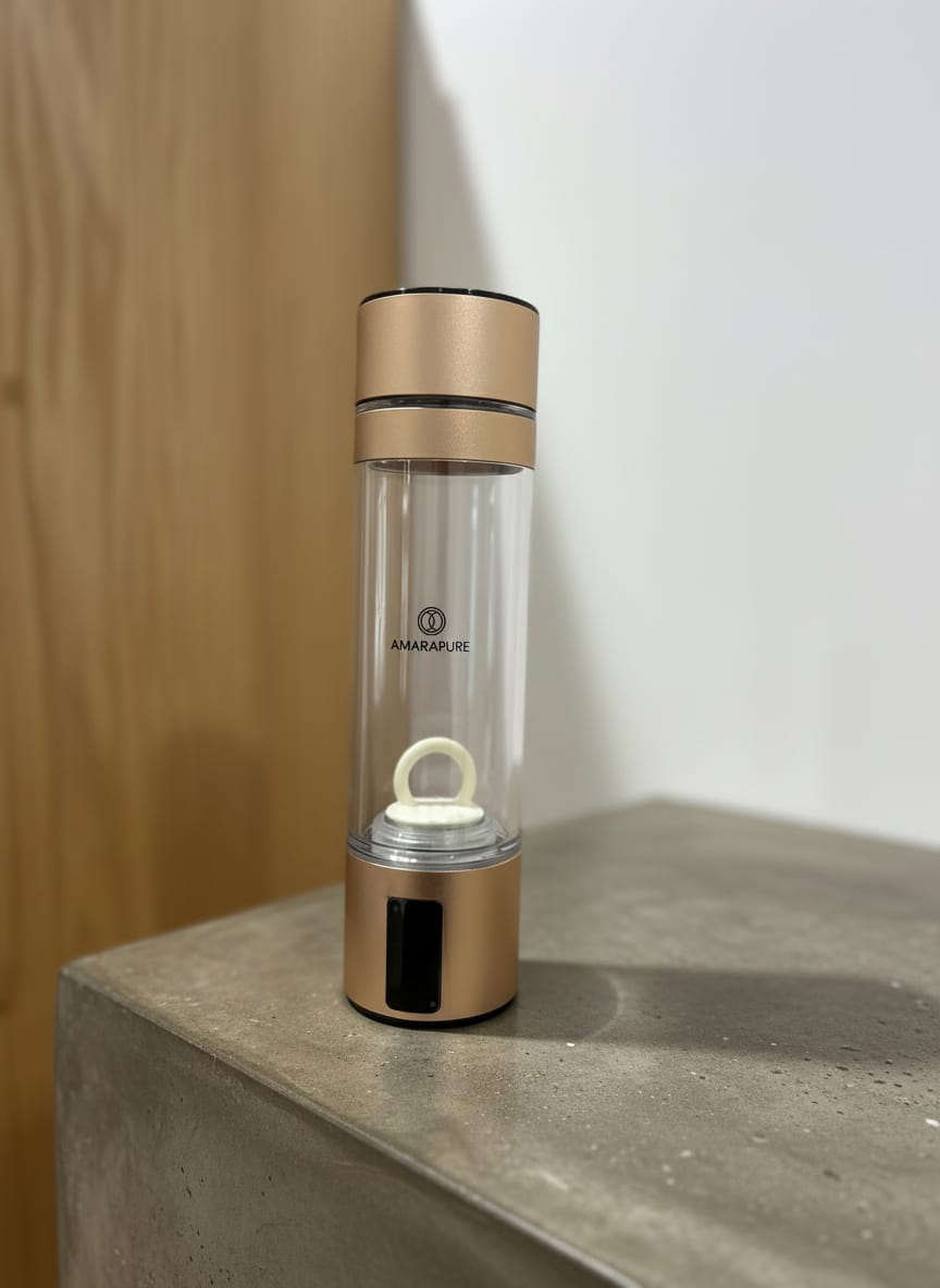 Customer photo review of Aman Hydrogen Water Bottle