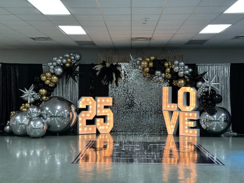 Customer photo review of Silver Inflatable Mirror Ball Reusable Big Bubble Balloon