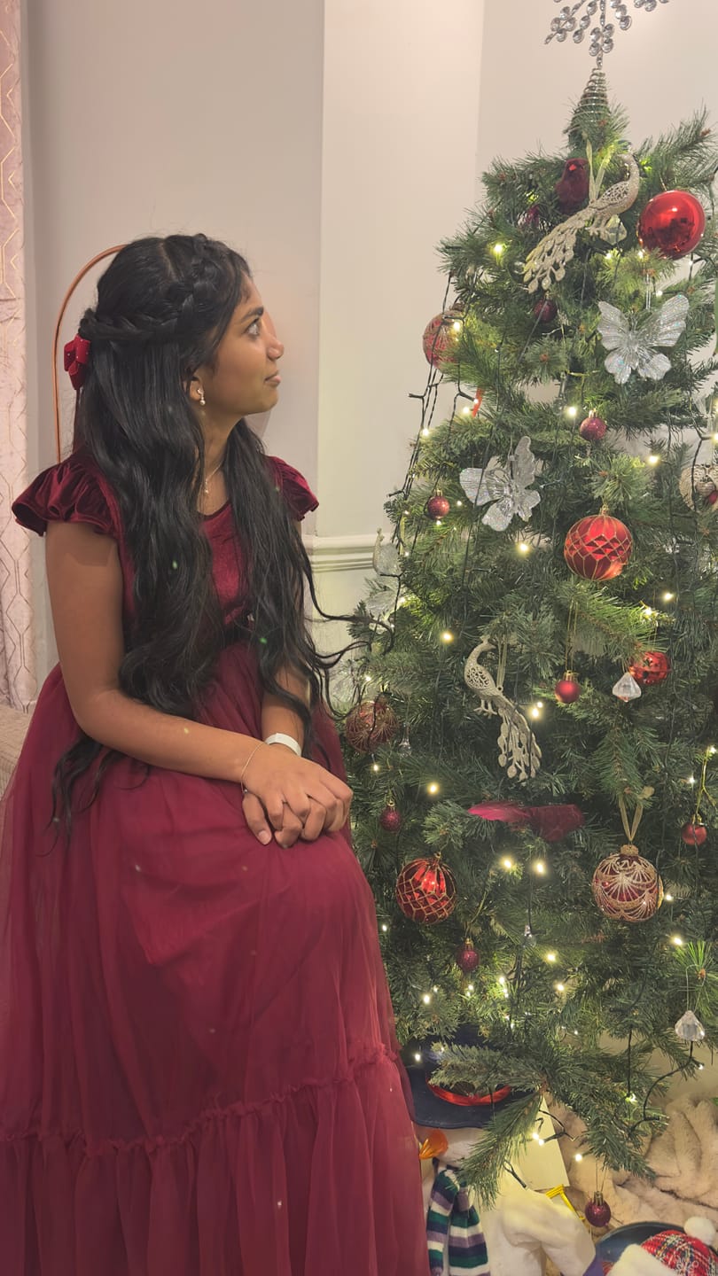 Customer photo review of Noel in Burgundy ~ Party or Flower Girl Dress