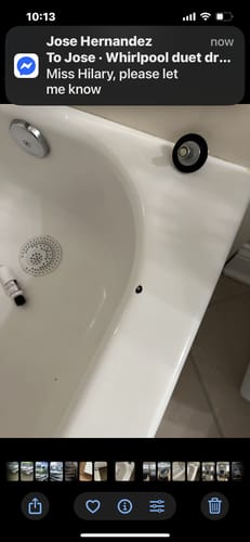 Customer photo review of Ultimate Chip Repair - Fiberglass, Acrylic, Porcelain Repair Kit