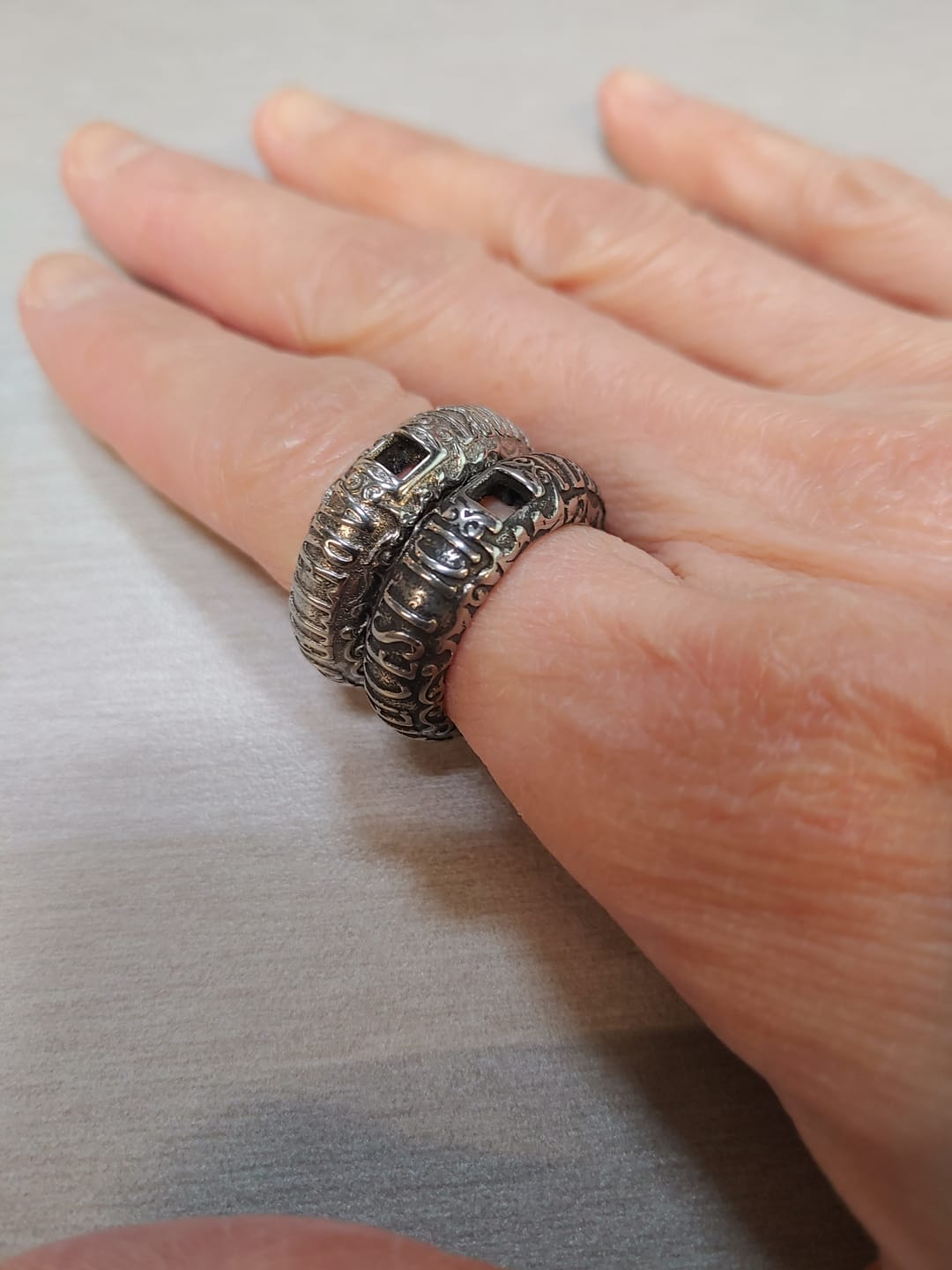 Customer photo review of UPGRADED CATACOMBS RING