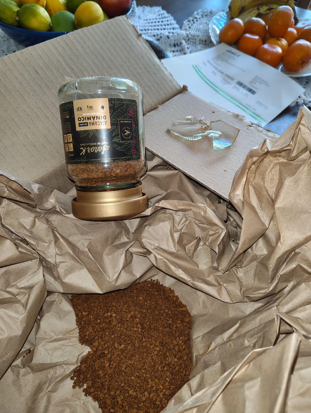 Customer photo review of Café Liofilizado Atacama Dinámico 100G