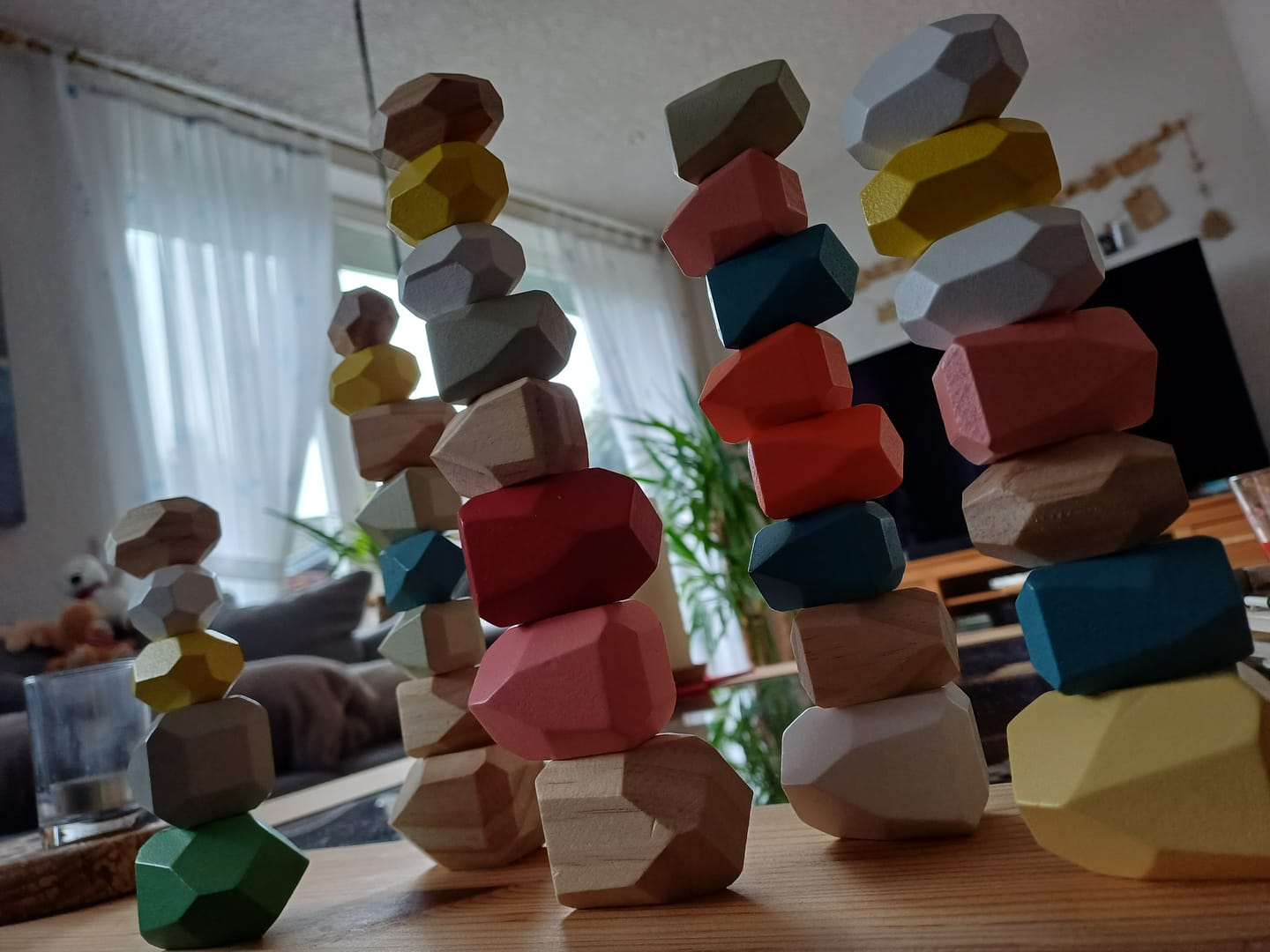 Customer photo review of Holzdiamanten "Pastell" – 36 handgefertigte Steine