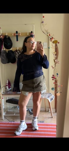 Customer photo review of TOP NARA ENCAJE AZUL