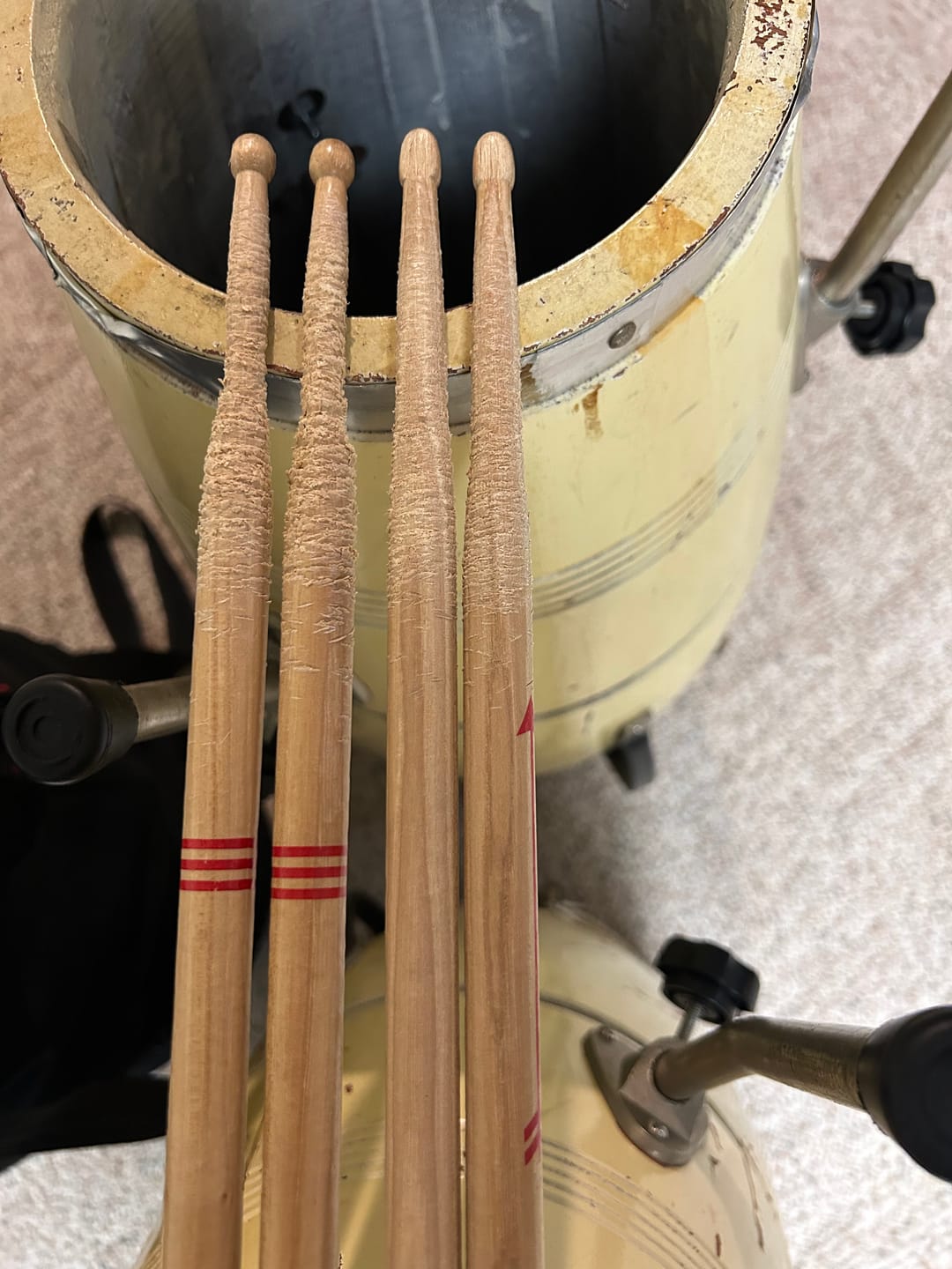 Customer photo review of American Hickory 5B Long Drumsticks