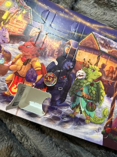 Customer photo review of Mystery Adventskalender 2025 (Würfel, RPG-Hörbuch, Gutscheine)
