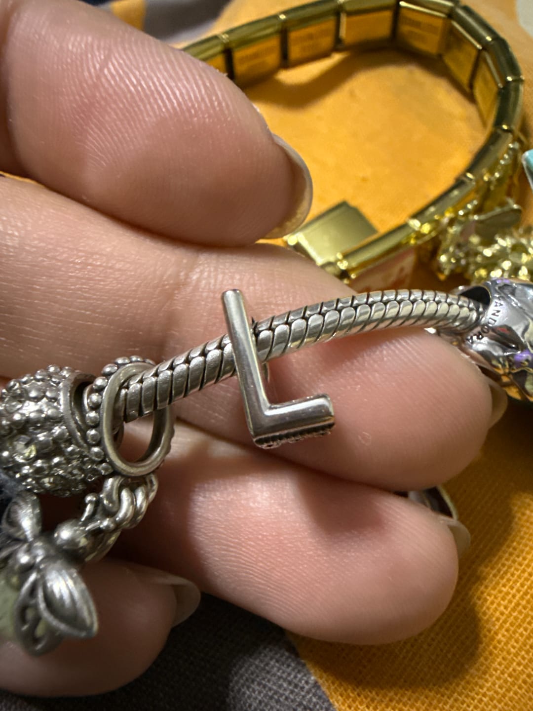 Customer photo review of Charms Plata S925 Letras