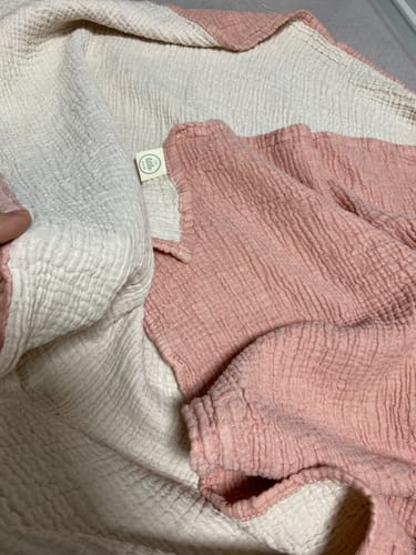 Customer photo review of Cocoon Pamuk Muslin Bebek Battaniyesi Şeftali Pembesi
