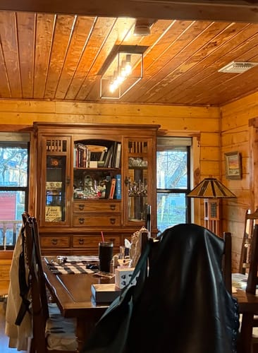 Customer photo review of 5-Light Rectangular Cage Flush Mount Ceiling Light