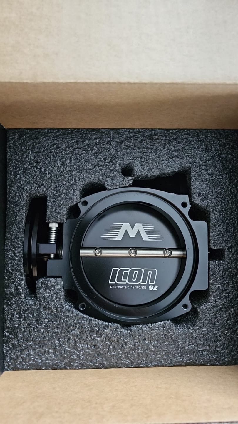 Customer photo review of ICON 92/95mm Cable Drive Throttle Body (Black) w/ Interchangeable Connection