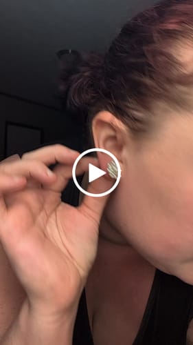 Customer video review of Bursting Rhinestone Pearl Studs Hypoallergenic Earrings for Sensitive Ears Made with Plastic Posts
