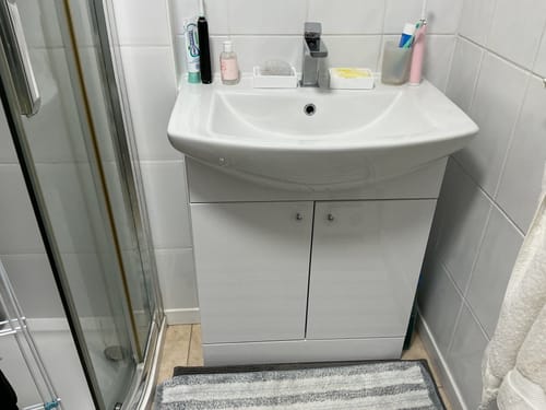 Customer photo review of Percussion 650mm Floor Standing Basin Vanity Unit