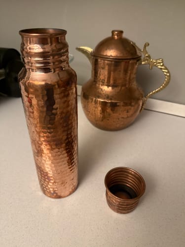 Customer photo review of Siyah, Kalaylı Saf Bakır Matara (750ml)