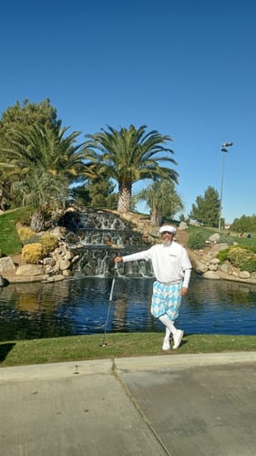 Customer photo review of Blue Argyle-Men's Golf Knickers Pants