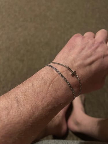 Customer photo review of CUBAN BRACELET 1.8MM | Silver