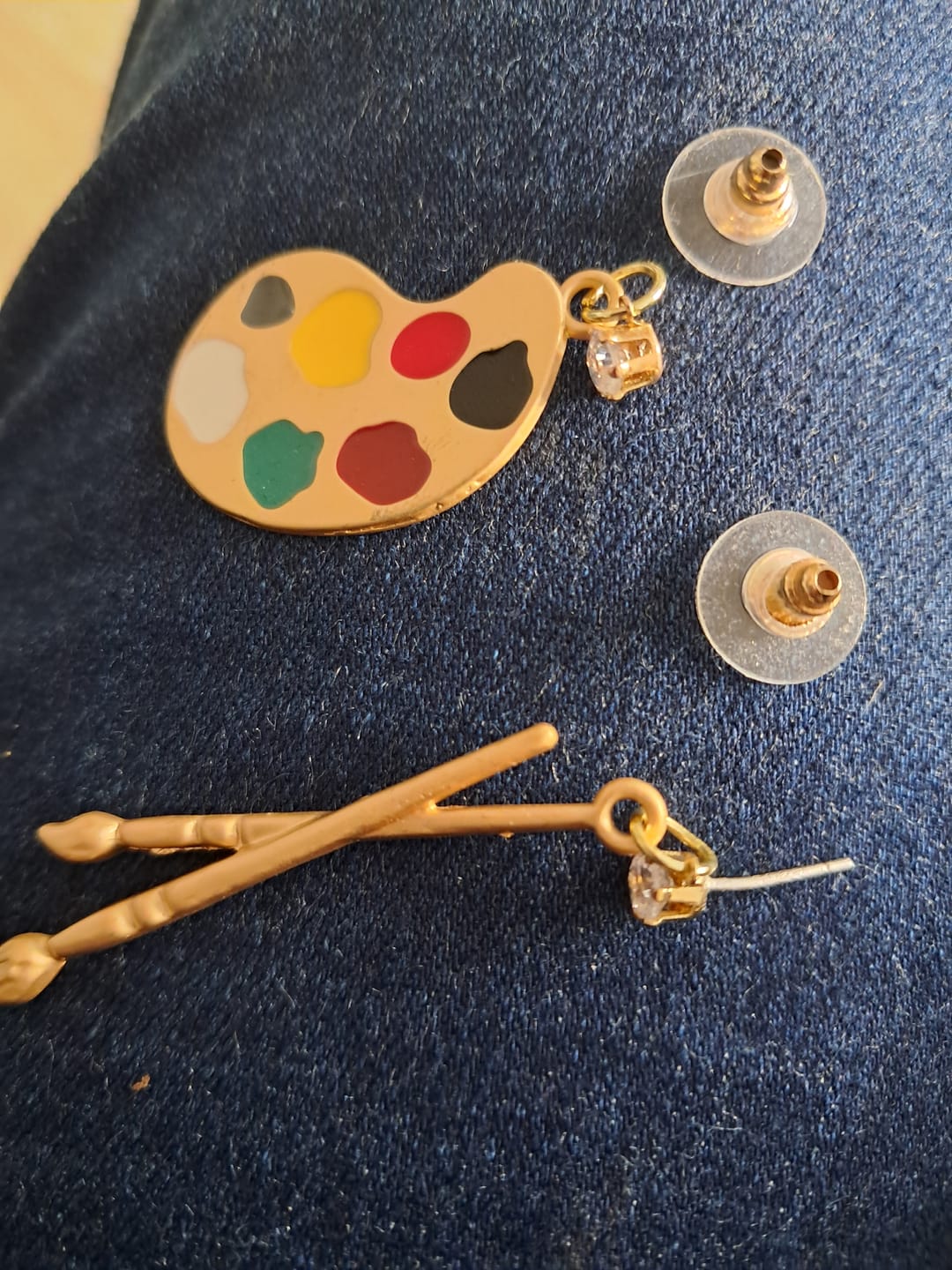 Customer photo review of The painter earrings