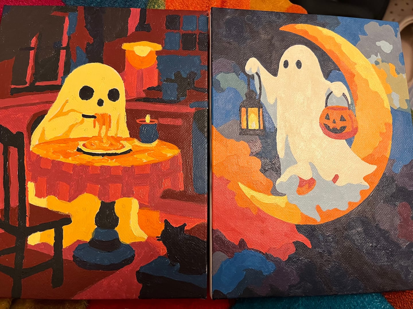 Customer photo review of 6 Mini Paintings - Spooky Halloween Set
