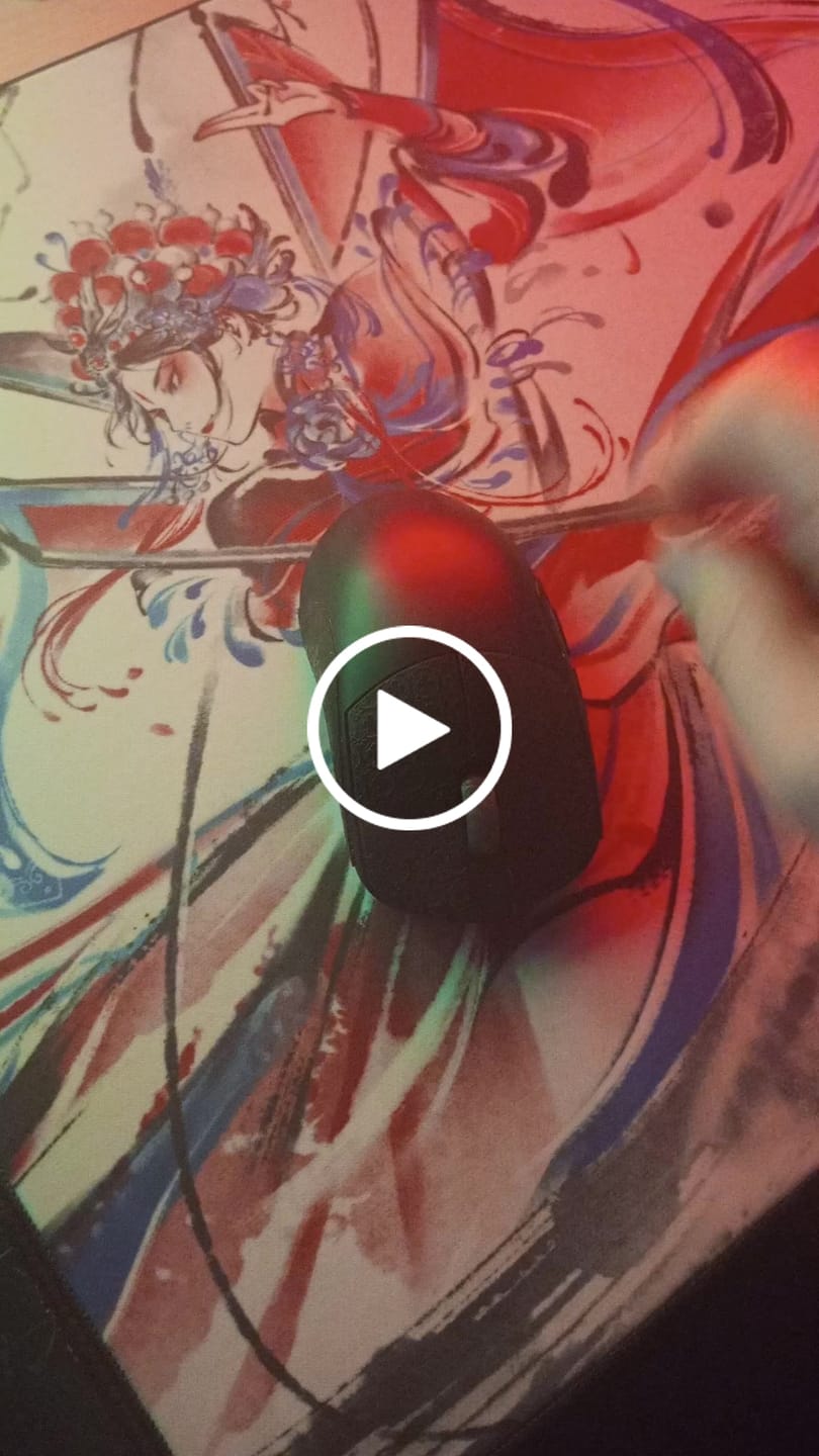Customer video review of ESPTiger Pioneer Series Wu Xiang V2 Poron Mousepad