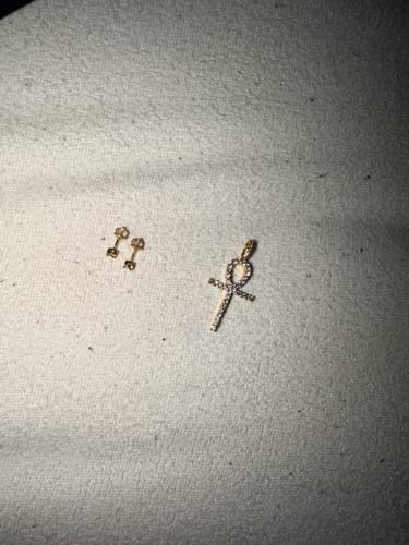 Customer photo review of Pave Ankh Cross Hip Hop Bling Bling Pendant