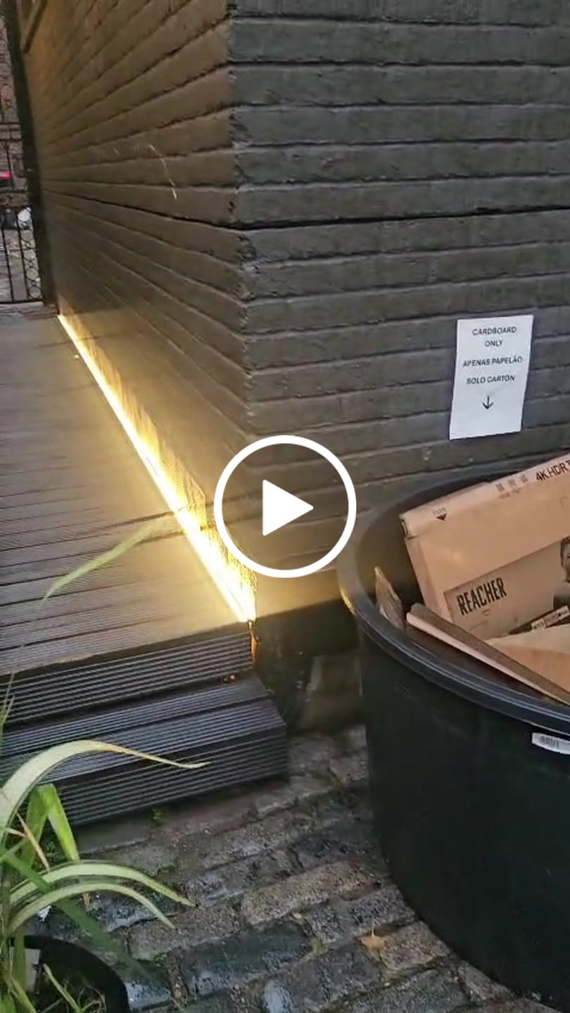 Customer video review of Bespoke Cut IP67 NEON COB 3000K Warm White / 4000K Cool White Outdoor Top Bend Low Profile Diffuse/Opal Waterproof Sleeve Strip, 24V Constant Voltage