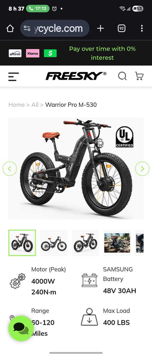 Customer photo review of Warrior Pro M-530