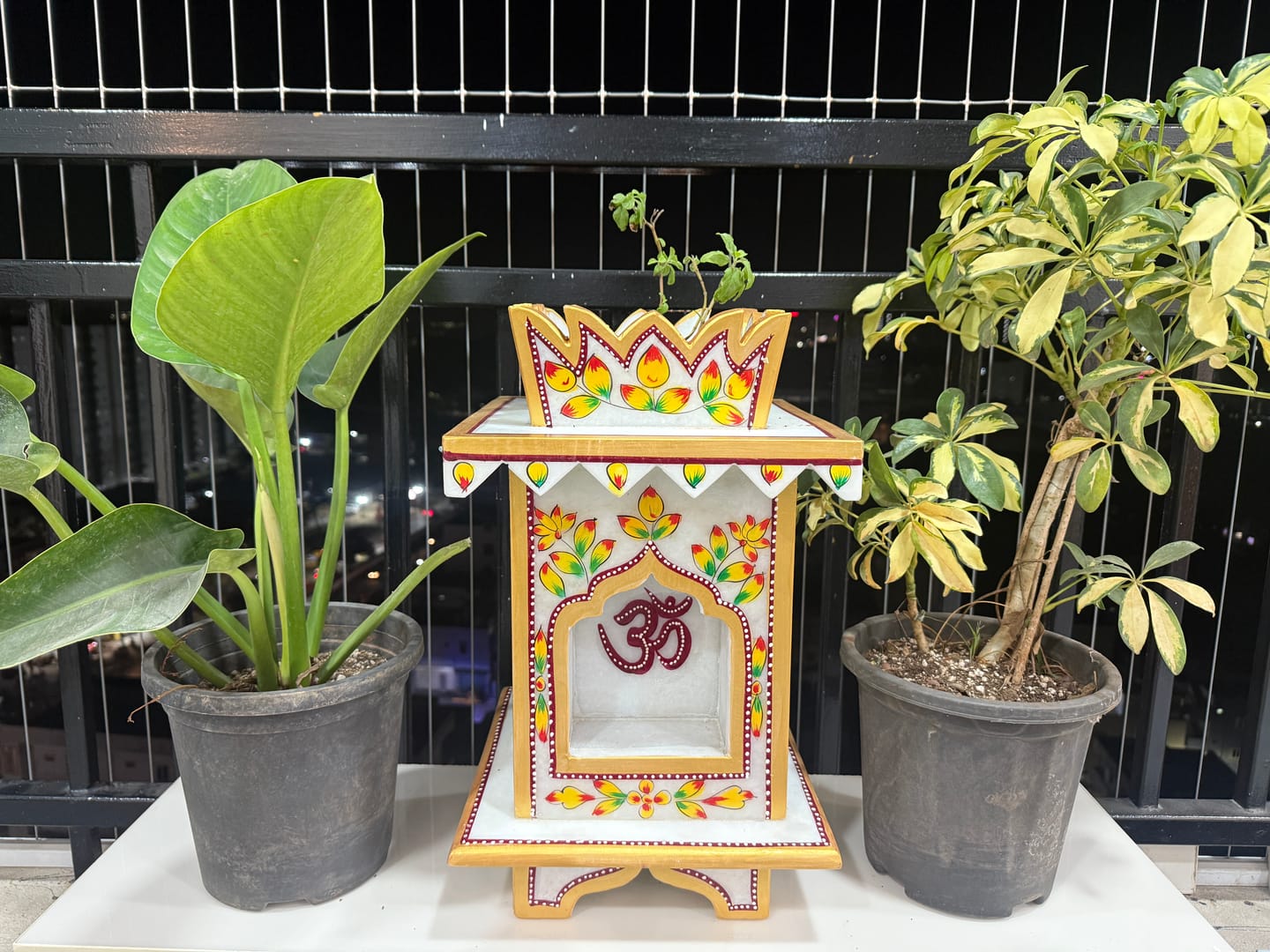 Customer photo review of Marble Tulsi Pot, Traditional Painting - Handicraft Bazaar