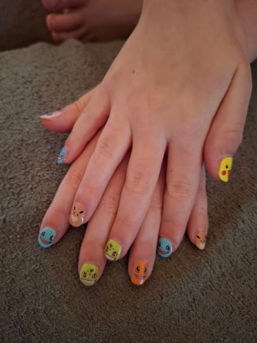 Customer photo review of KIDS Pokemon | Nail Polish Wraps