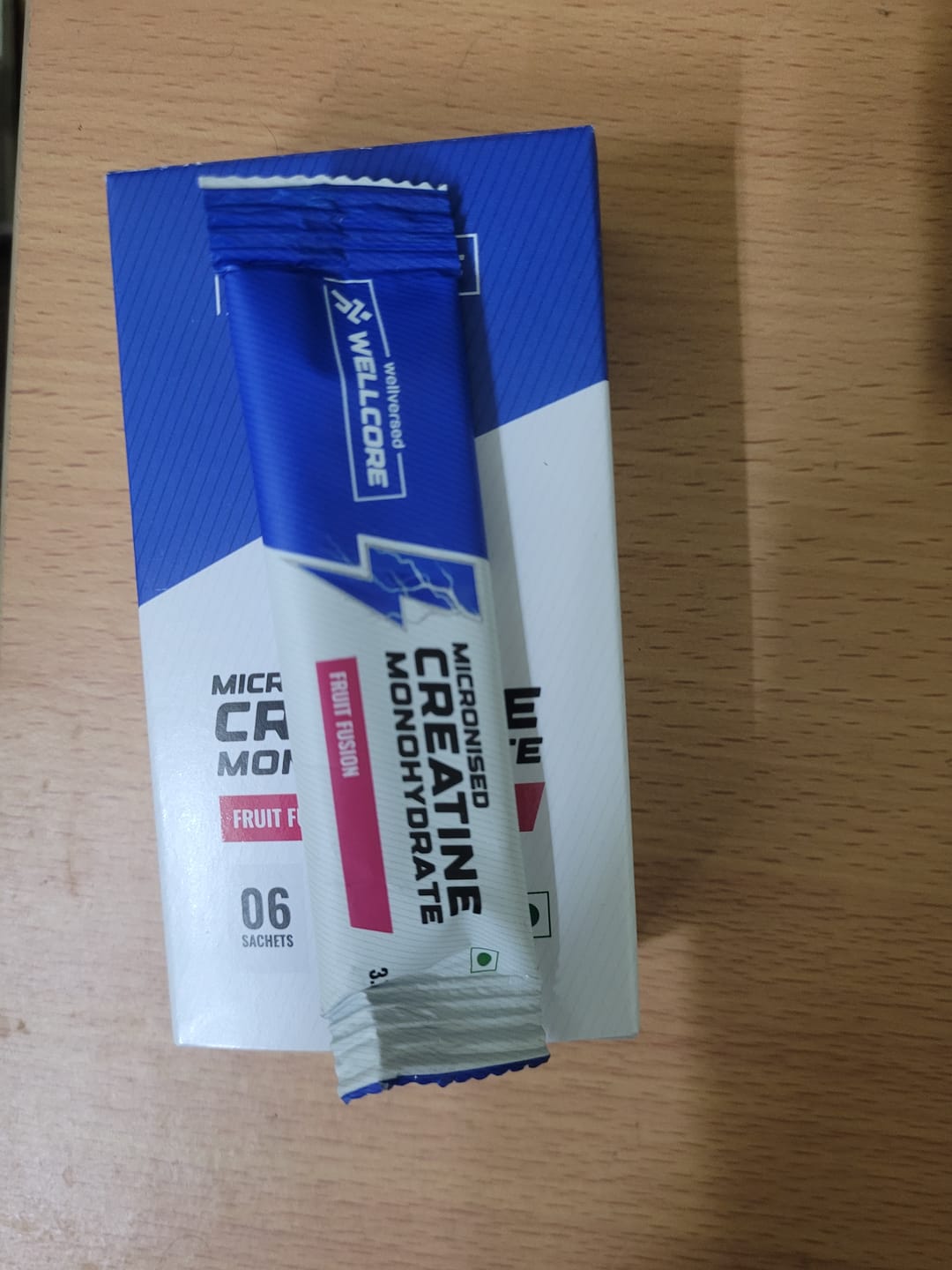 Customer photo review of Wellcore - Pure Micronised Creatine Monohydrate | Fruit Fusion (6 Sachets)