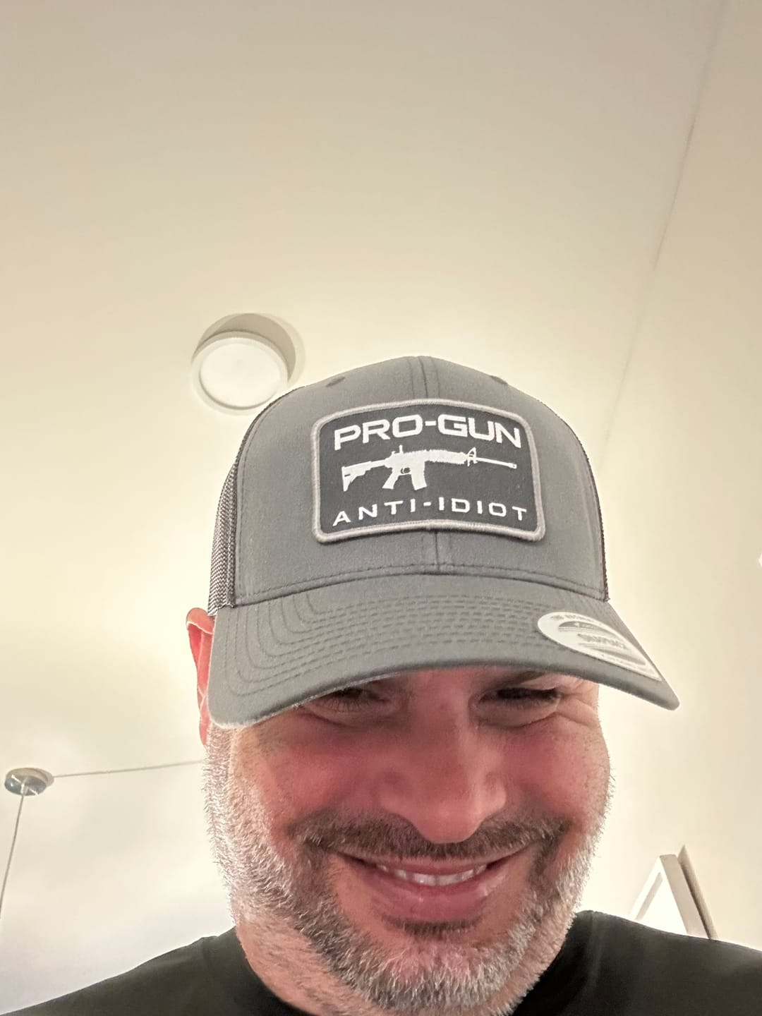 Customer photo review of Pro Gun Anti Idiot Woven Patch Hat