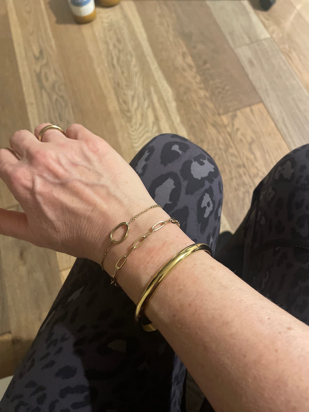Customer photo review of Classic Chunky Gold Bangle