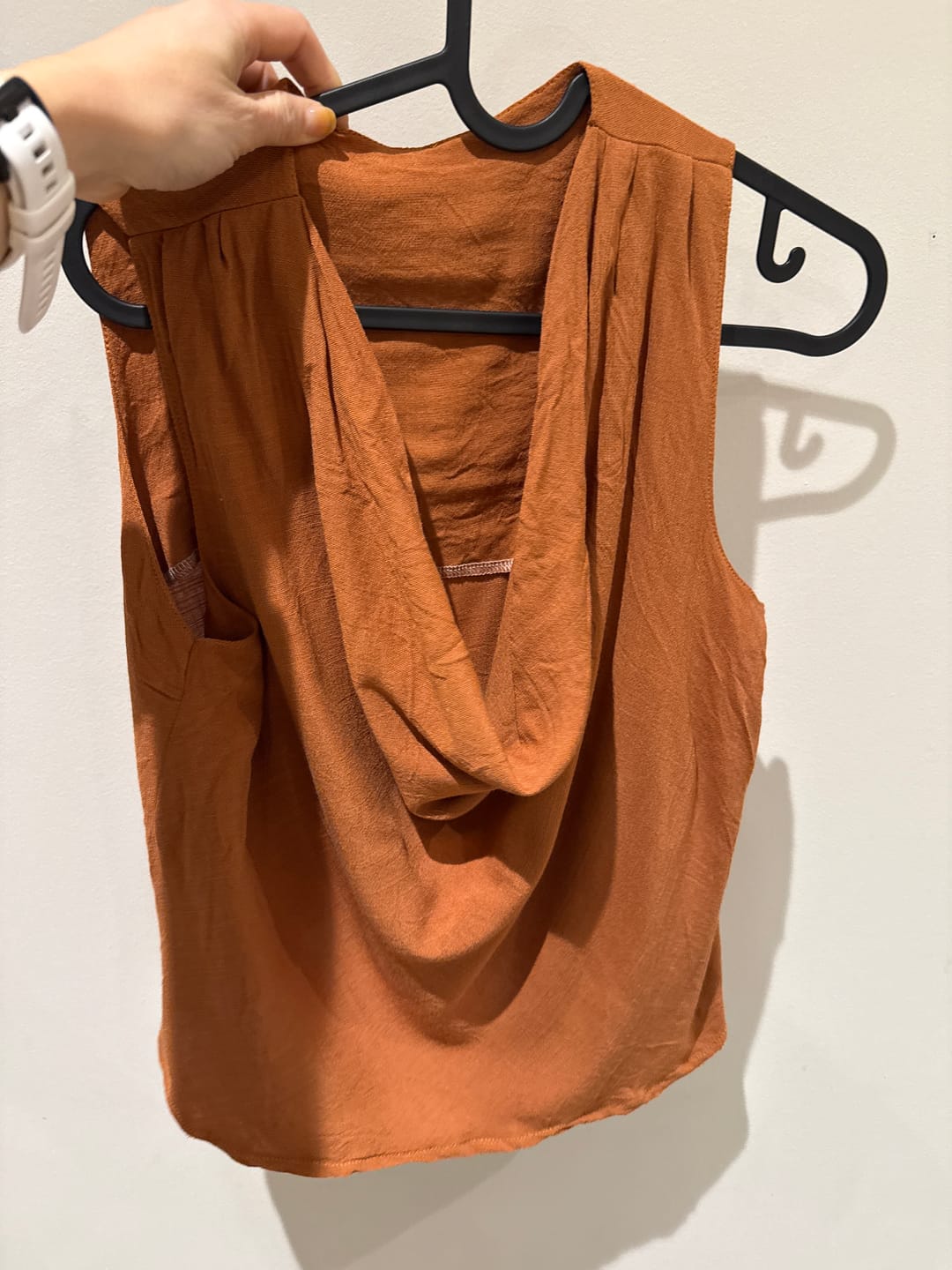 Customer photo review of Plain Linen Look Viscose Fabric