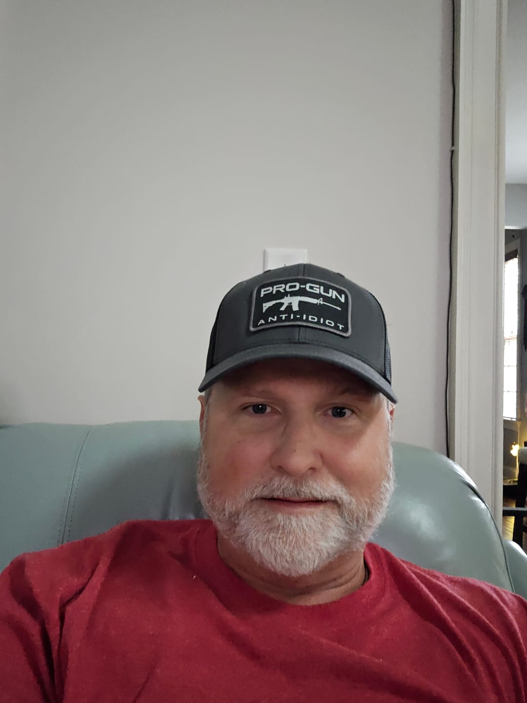 Customer photo review of Pro Gun Anti Idiot Woven Patch Hat